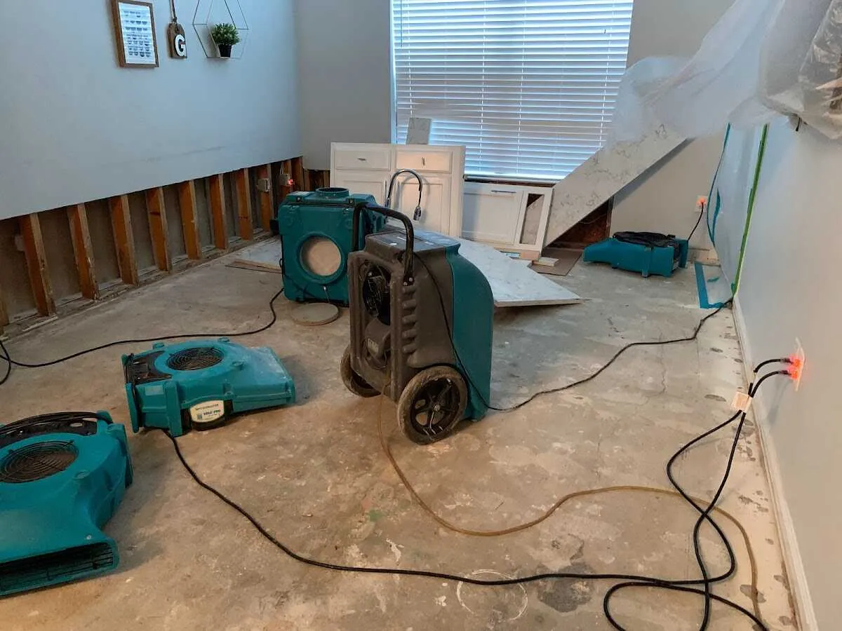 Dehumidifier in flood-cut room for Water Extraction & Removal in Keyport